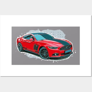 Ford Mustang Muscle-Car Posters and Art